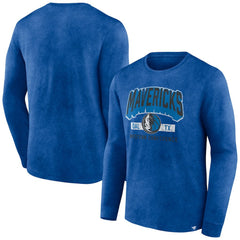 Dallas Mavericks Front Court Press Snow Wash Long Sleeve T-Shirt Heather Royal - Fanatics outlet