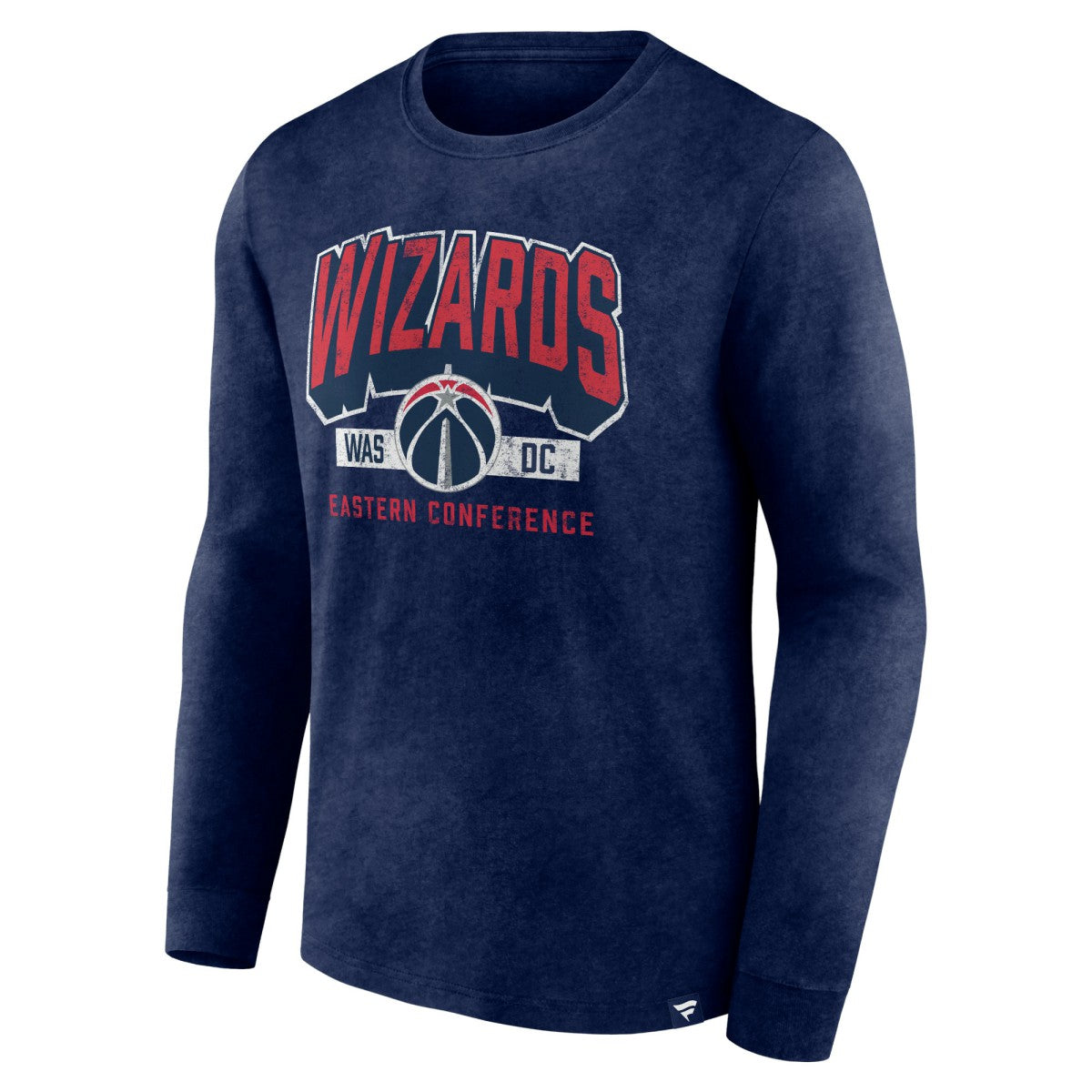 Washington Wizards Front Court Press Snow Wash Long Sleeve T-Shirt Heather Navy - Fanatics