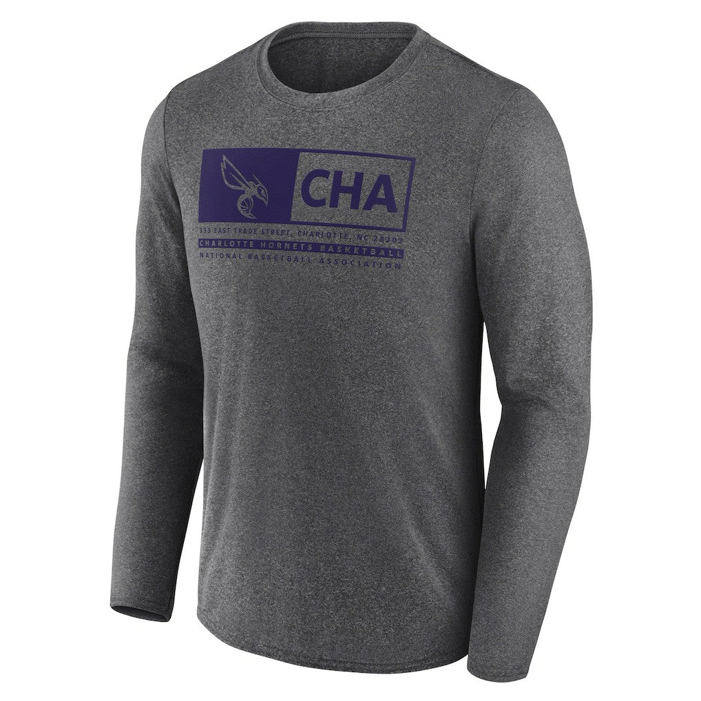 Charlotte Hornets Three-Point Play T-Shirt Heather Charcoal - Fanatics