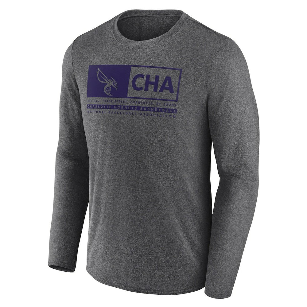 Charlotte Hornets Three-Point Play T-Shirt Heather Charcoal - Fanatics