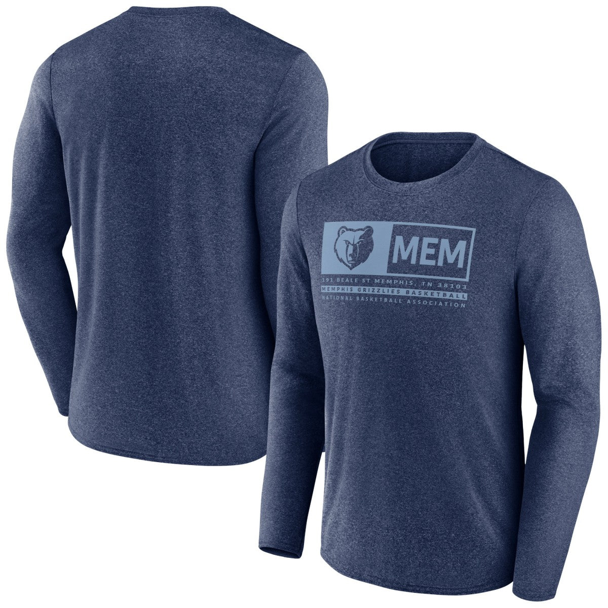 Memphis Grizzlies Three-Point Play T-Shirt Heather Navy - Fanatics outlet