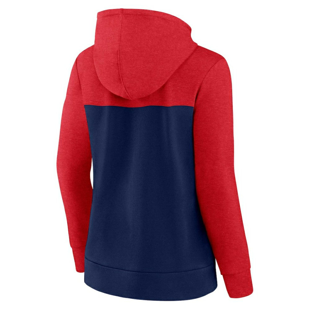 Washington Nationals Fanatics Women's City Ties Hoodie Full-Zip Sweatshirt - Red/Navy Hoodies