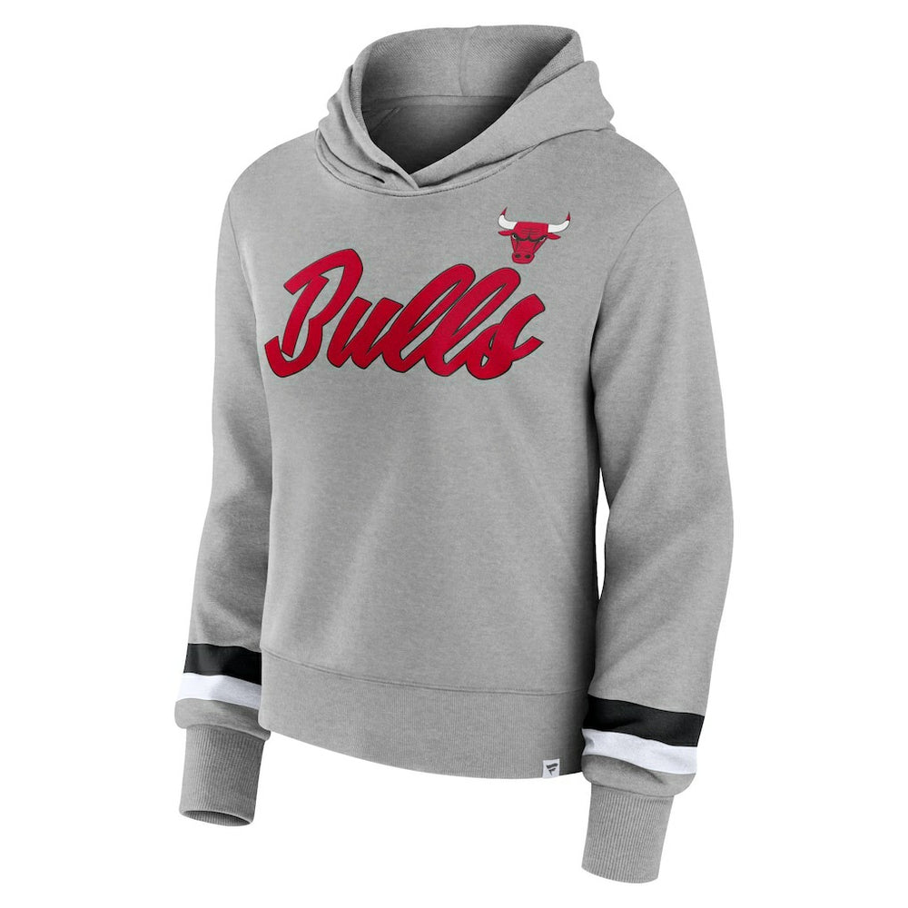 Chicago Bulls Women's Halftime Pullover Hoodie Heather Gray - Fanatics