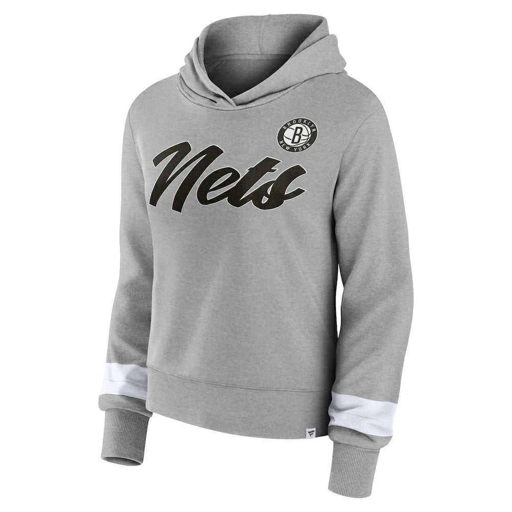 Brooklyn Nets Women's Halftime Pullover Hoodie Heather Gray - Fanatics