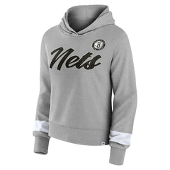 Brooklyn Nets Women's Halftime Pullover Hoodie Heather Gray - Fanatics