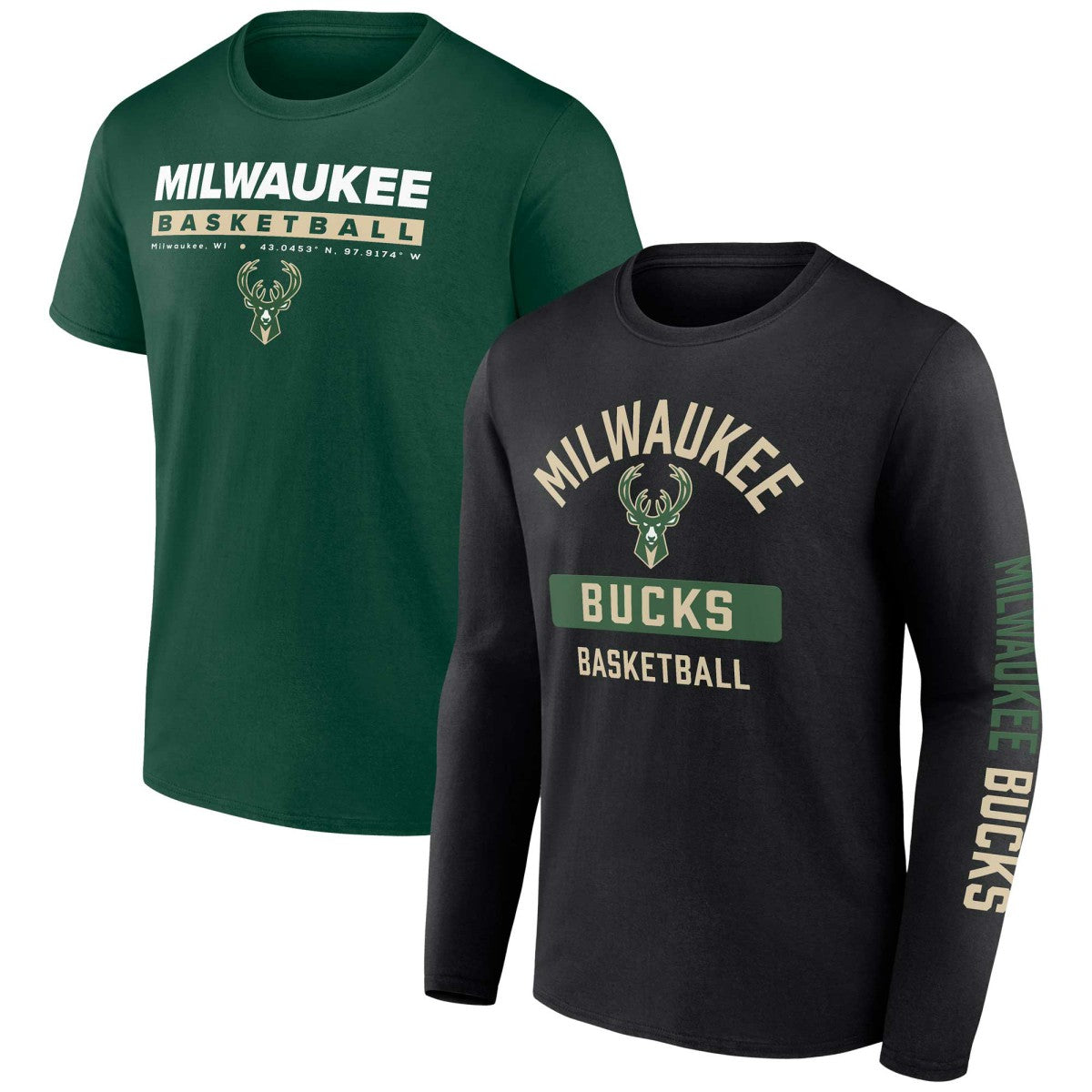 Milwaukee Bucks Two-Pack Just Net Combo Set Hunter Green/Black - Fanatics