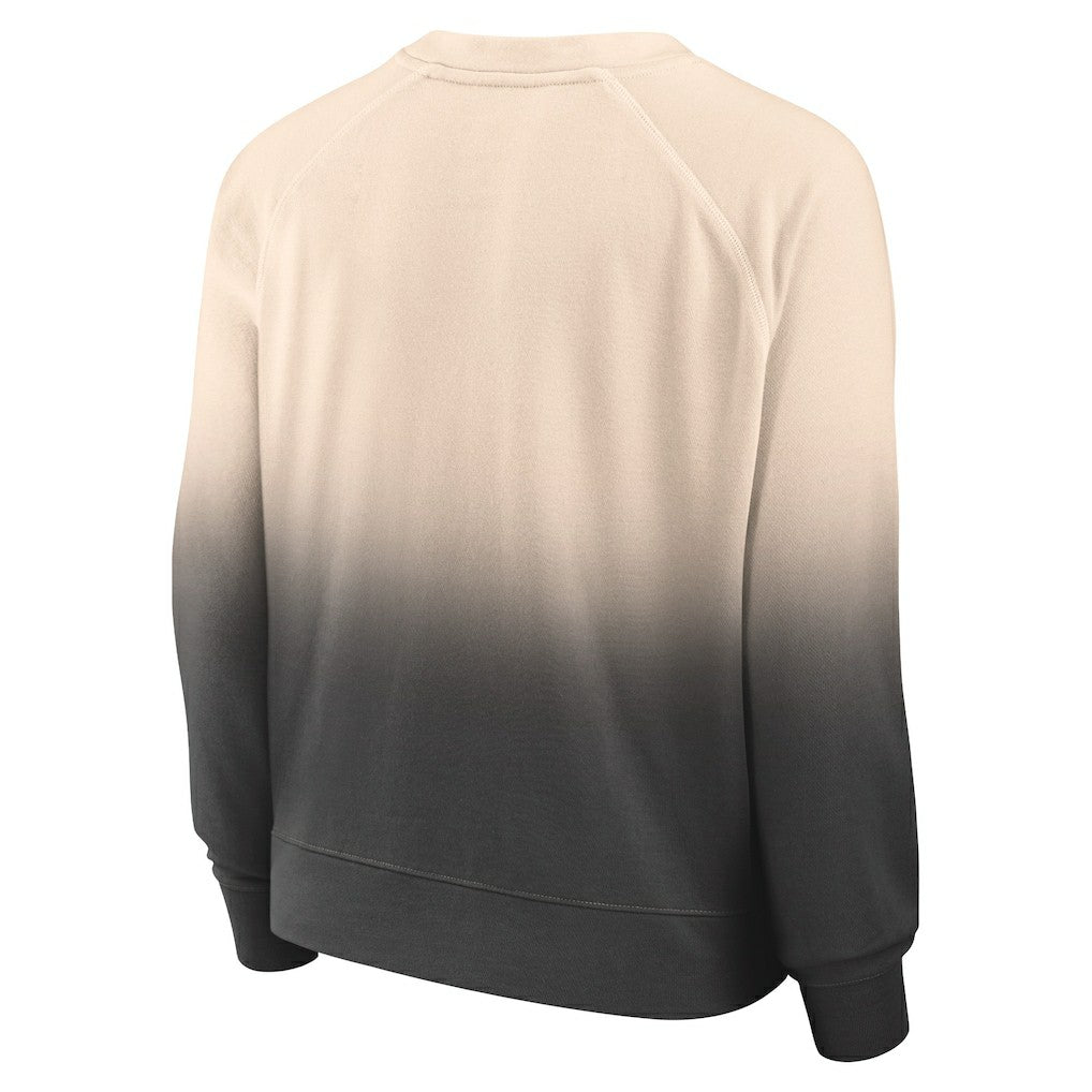 Chicago Bulls Women's Lounge Arch Raglan Pullover Sweatshirt Tan/Black - Fanatics