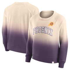 Phoenix Suns Women's Lounge Arch Raglan Pullover Sweatshirt Tan/Purple - Fanatics