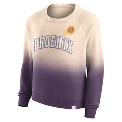 Phoenix Suns Women's Lounge Arch Raglan Pullover Sweatshirt Tan/Purple - Fanatics