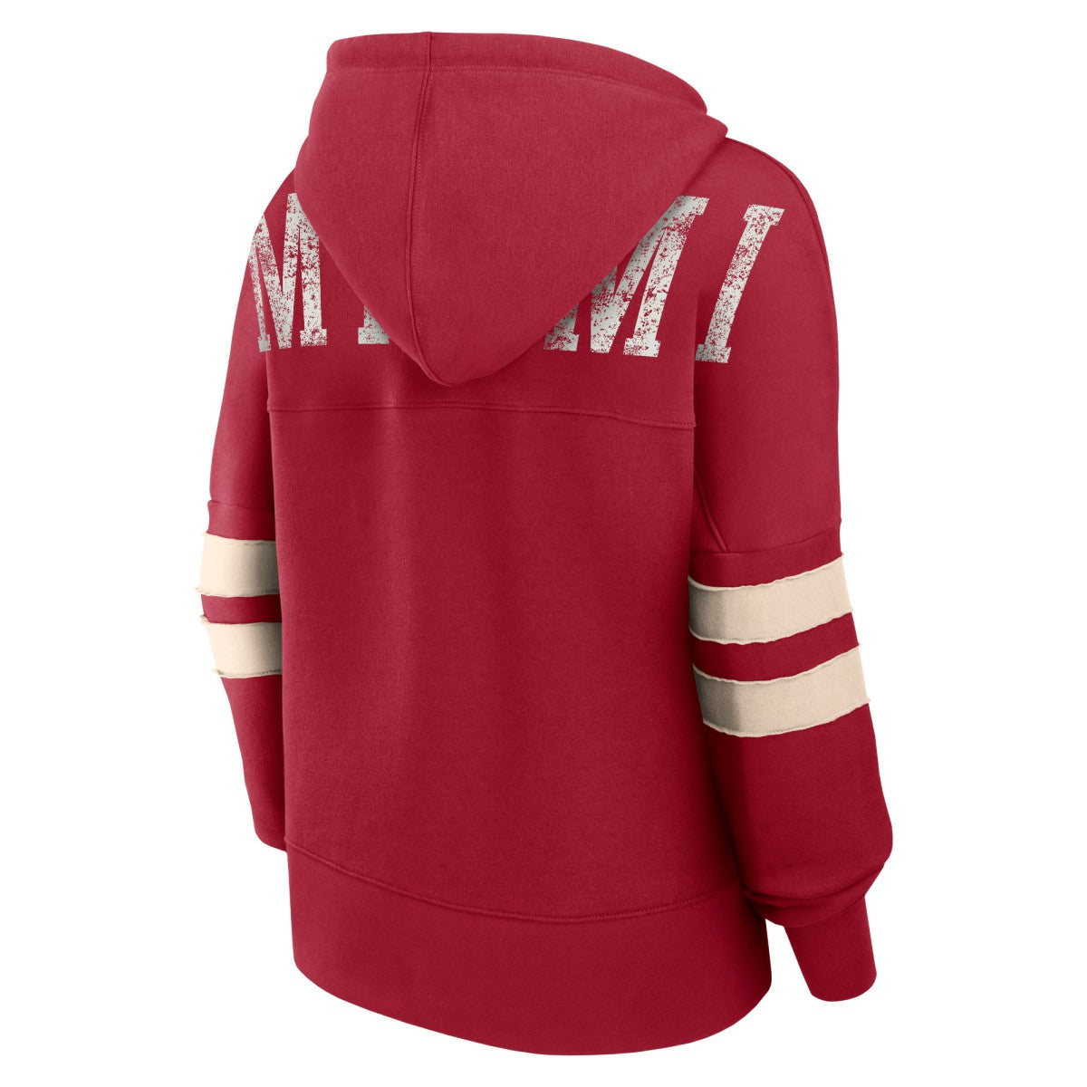 Miami Heat Women's Bold Move Dolman V-Neck High Hip Hoodie Red - Fanatics