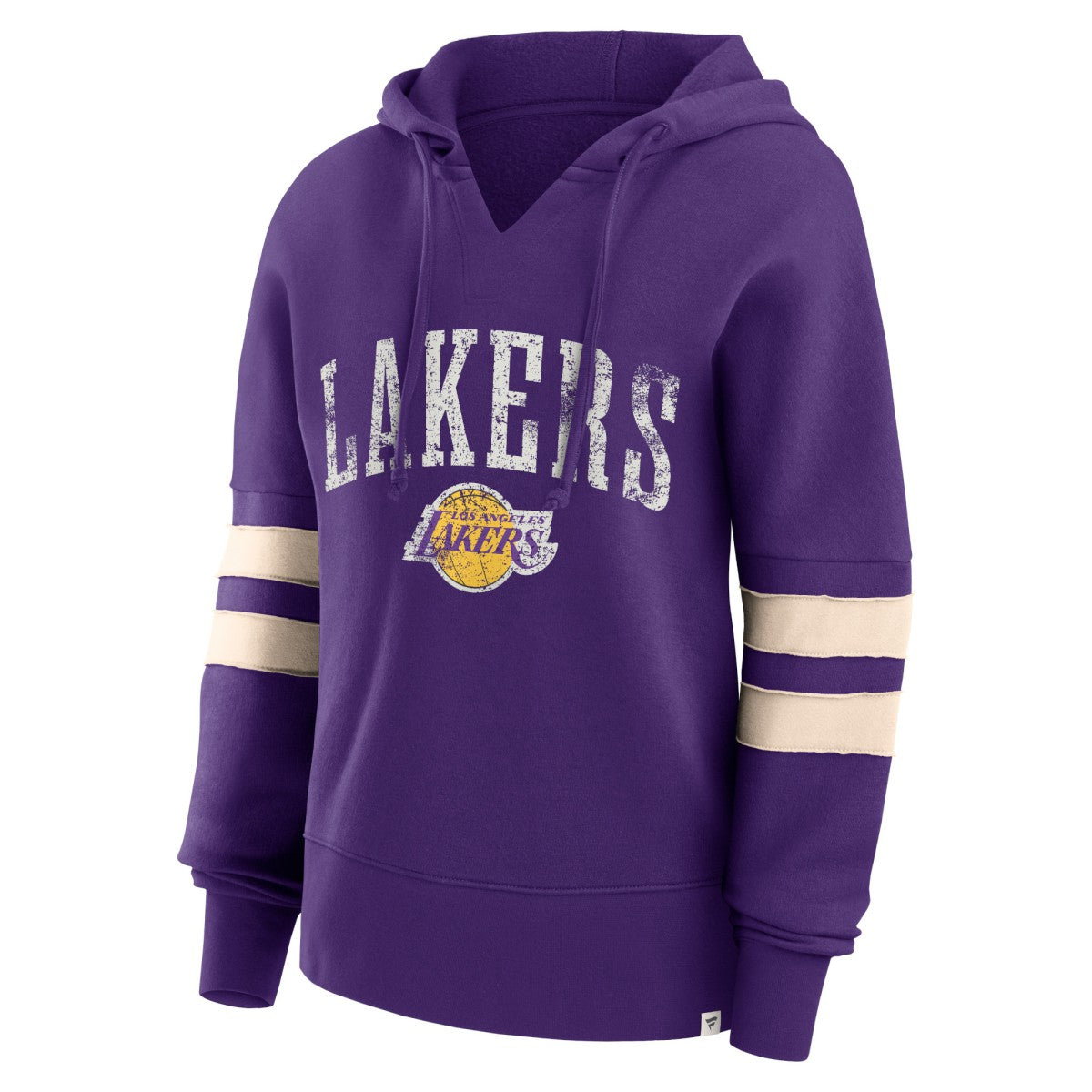 Los Angeles Lakers Women's Bold Move Dolman V-Neck High Hip Hoodie Purple - Fanatics