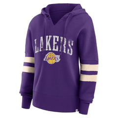 Los Angeles Lakers Women's Bold Move Dolman V-Neck High Hip Hoodie Purple - Fanatics