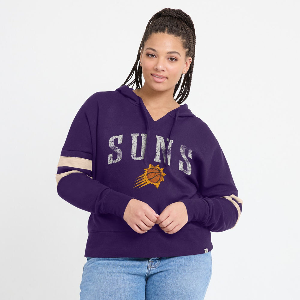 Phoenix Suns Women's Bold Move Dolman V-Neck High Hip Hoodie Purple - Fanatics