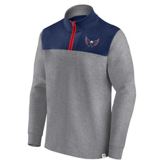 Washington Capitals Fanatics Launch It Quarter-Zip Jacket - Heather Gray | US 5249336