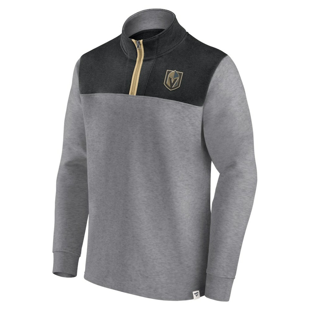 Vegas Golden Knights Fanatics Launch It Quarter-Zip Jacket - Heather Gray | US 5249342