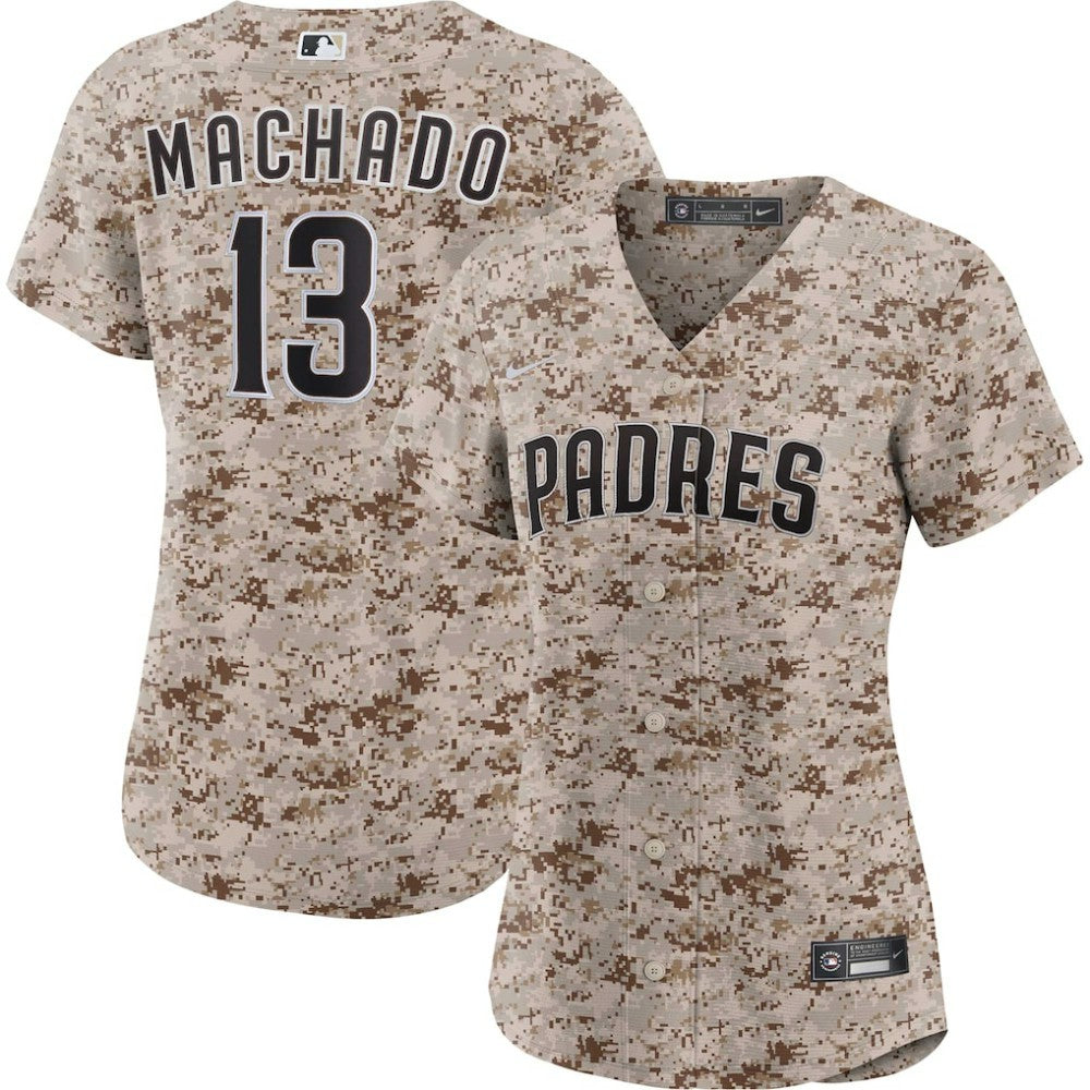 Manny Machado San Diego Padres Nike Women's USMC Alternate Replica Player Jersey - Camo Jerseys