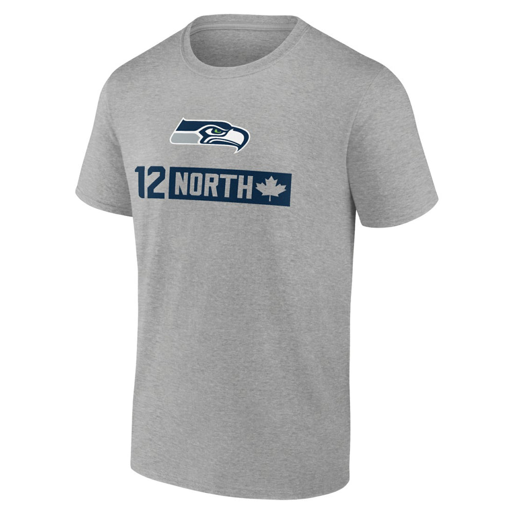 Seattle Seahawks 12 North T-Shirt - Heather Gray T-shirts