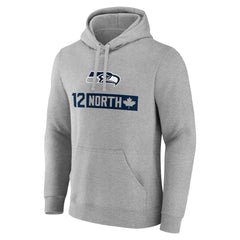 Seattle Seahawks 12 North Pullover Hoodie - Gray Hoodies