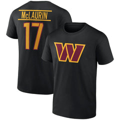 Terry McLaurin Washington Commanders Icon Player Name & Number T-Shirt - Black T-shirts