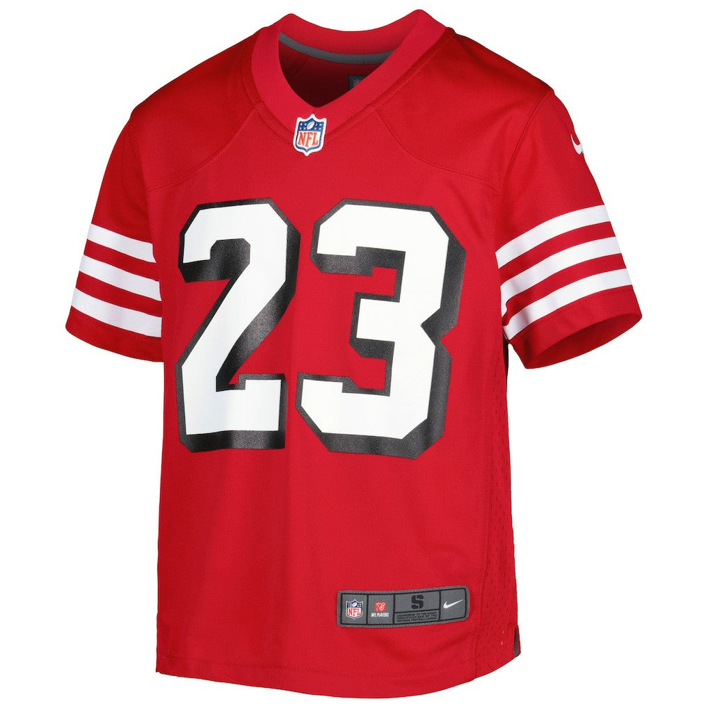 Christian McCaffrey San Francisco 49ers Youth Game Jersey - Scarlet Jerseys