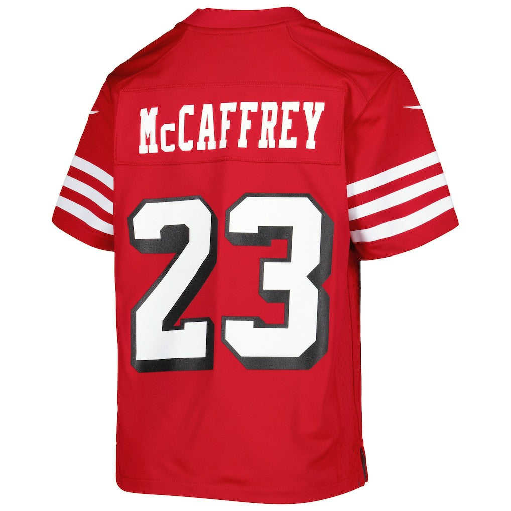 Christian McCaffrey San Francisco 49ers Youth Game Jersey - Scarlet Jerseys