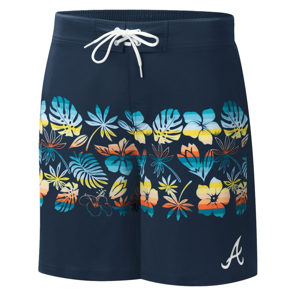 Atlanta Braves G-III Sports by Carl Banks Breeze Volley Swim Shorts - Navy Shorts