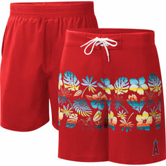 Los Angeles Angels G-III Sports by Carl Banks Breeze Volley Swim Shorts - Red Shorts