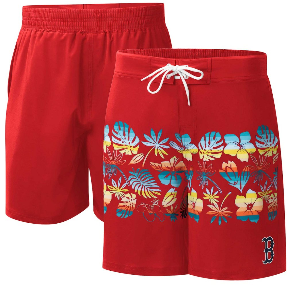 Boston Red Sox G-III Sports by Carl Banks Breeze Volley Swim Shorts - Red Shorts