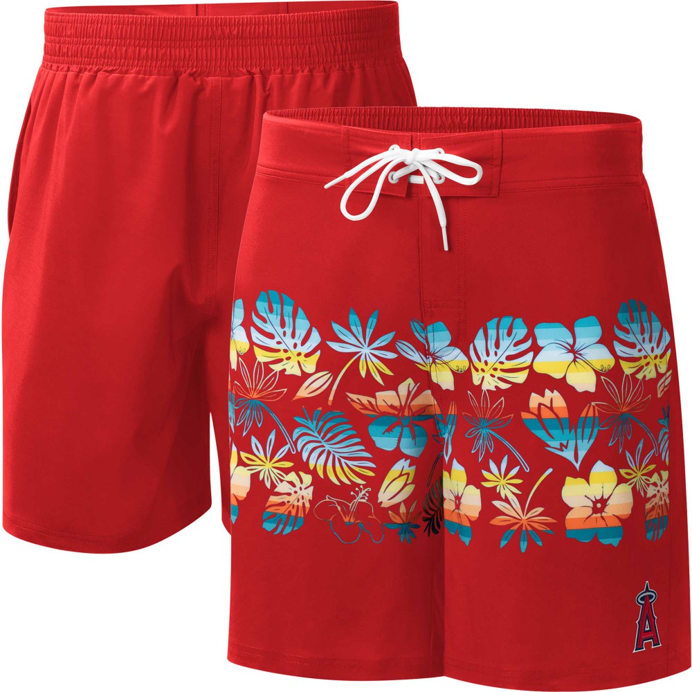 Los Angeles Angels G-III Sports by Carl Banks Breeze Volley Swim Shorts - Red Shorts