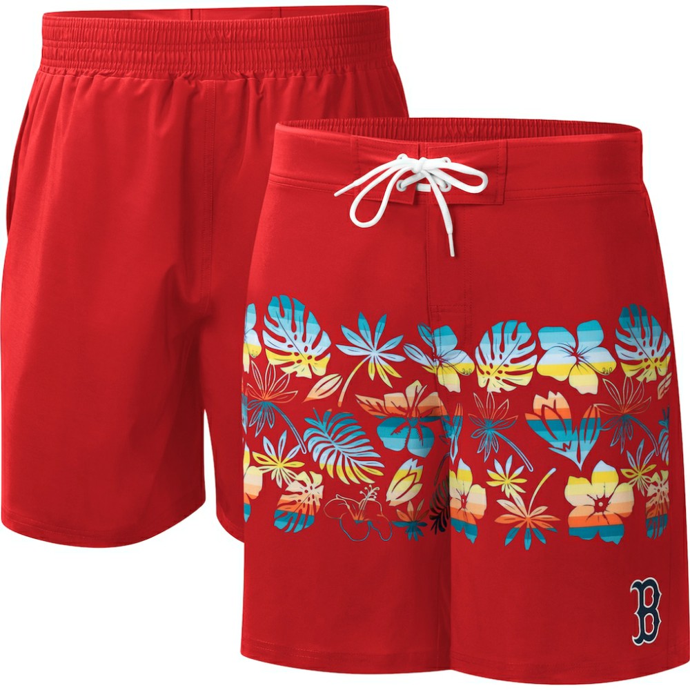Boston Red Sox G-III Sports by Carl Banks Breeze Volley Swim Shorts - Red Shorts