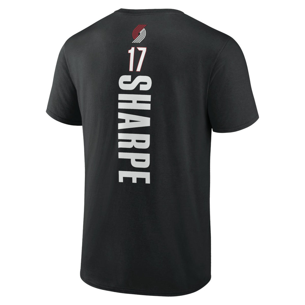 Shaedon Sharpe Portland Trail Blazers Playmaker Team Name & Number T-Shirt Black
