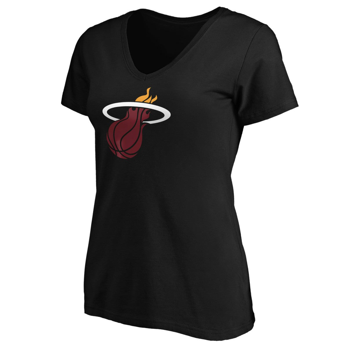 Bam Adebayo Miami Heat Women's Playmaker Team Name & Number V-Neck T-Shirt Black