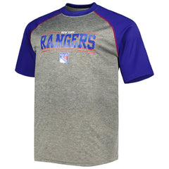 Mika Zibanejad New York Rangers Fanatics Big & Tall Contrast Raglan Name & Number T-Shirt - Heather Gray/Blue | US 5254136