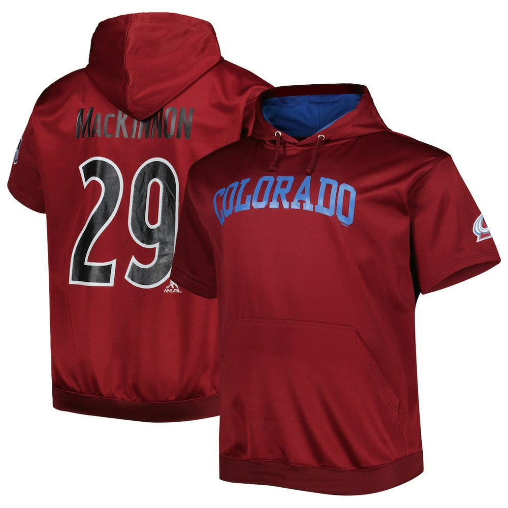 Nathan MacKinnon Colorado Avalanche Fanatics Big & Tall Name & Number Pullover Hoodie - Burgundy | US 5254140