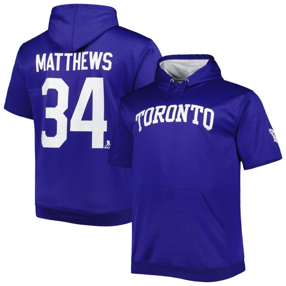Auston Matthews Toronto Maple Leafs Fanatics Big & Tall Name & Number Pullover Hoodie - Blue | US 5254144