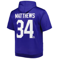 Auston Matthews Toronto Maple Leafs Fanatics Big & Tall Name & Number Pullover Hoodie - Blue | US 5254144