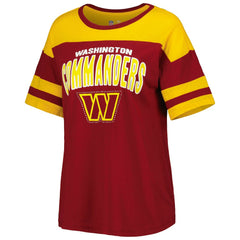 Washington Commanders G-III 4Her by Carl Banks Women's Play the Ball T-Shirt - Burgundy/Gold T-shirts
