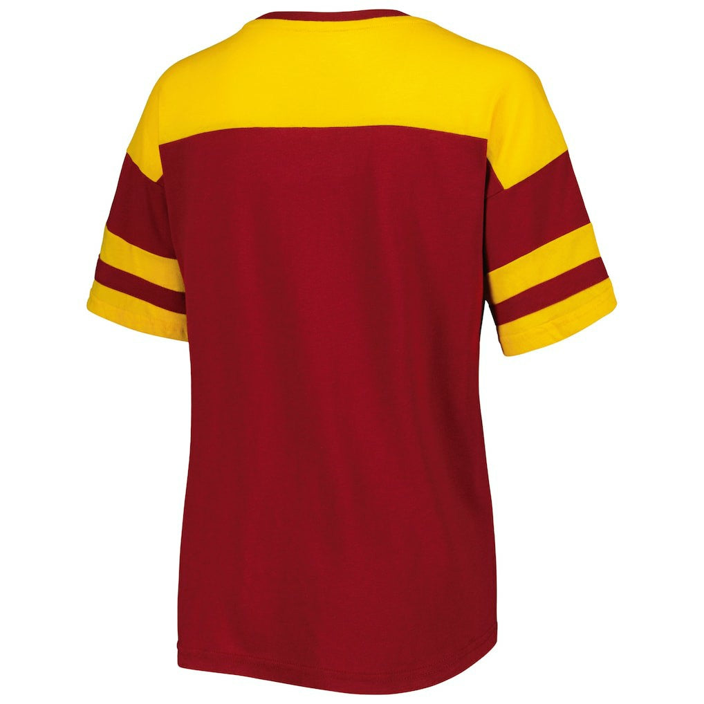 Washington Commanders G-III 4Her by Carl Banks Women's Play the Ball T-Shirt - Burgundy/Gold T-shirts