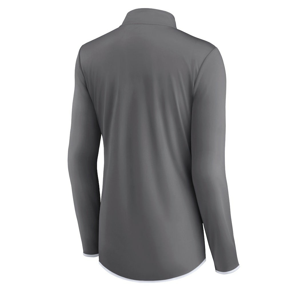 Dallas Cowboys Women's Corner Long Sleeve 1/4 Zip Top - Gray Tops