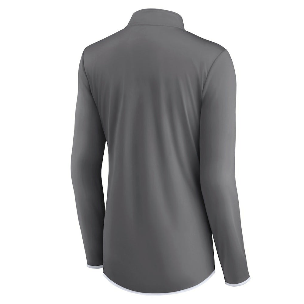 Dallas Cowboys Women's Corner Long Sleeve 1/4 Zip Top - Gray Tops