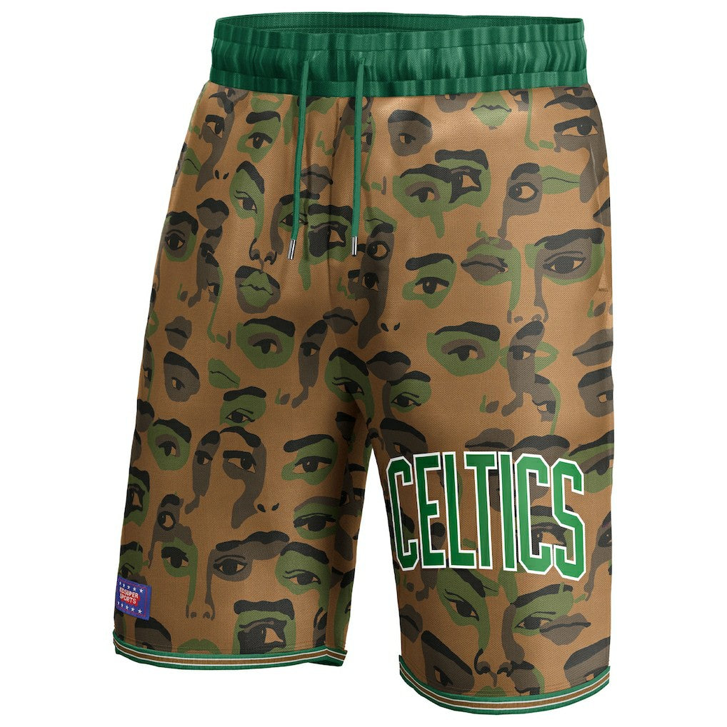 Boston Celtics NBA & KidSuper Studios Unisex Hometown Shorts Brown - Fanatics