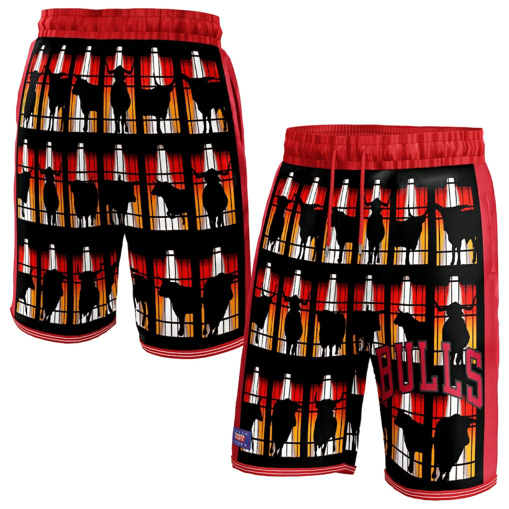Chicago Bulls NBA & KidSuper Studios Unisex Hometown Shorts Red - Fanatics