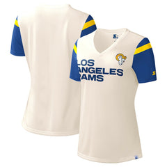 Los Angeles Rams Starter Women's Kick Start V-Neck T-Shirt - White T-shirts
