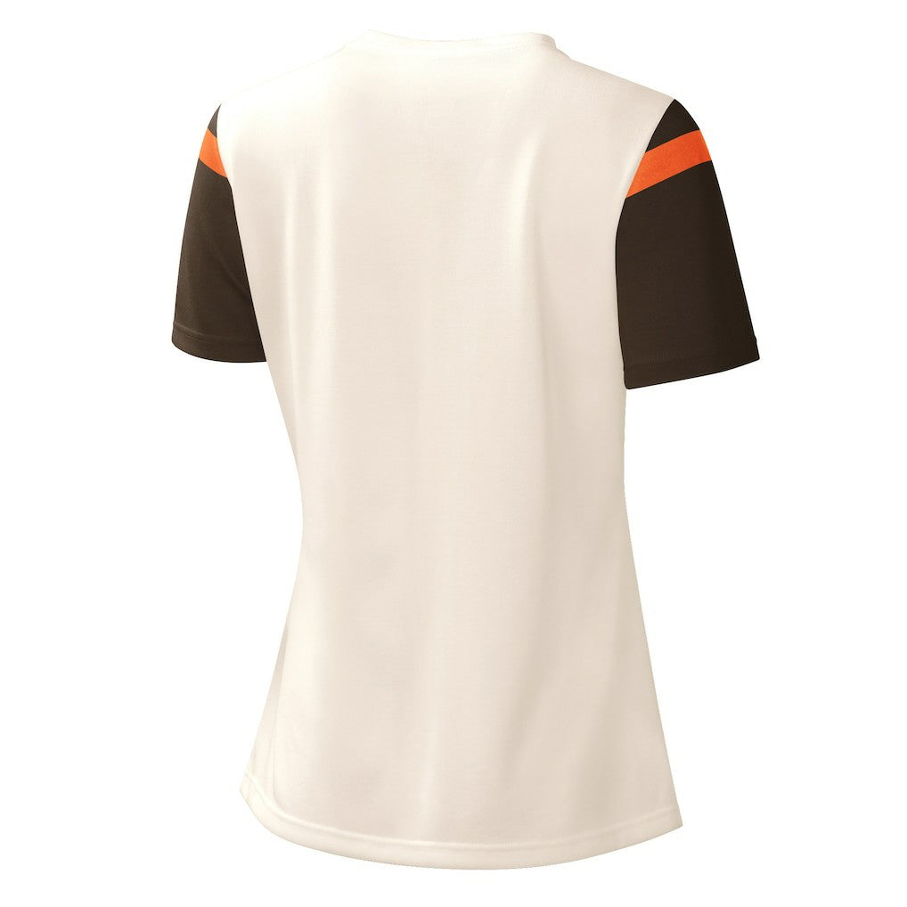 Cleveland Browns Starter Women's Kick Start V-Neck T-Shirt - Cream T-shirts