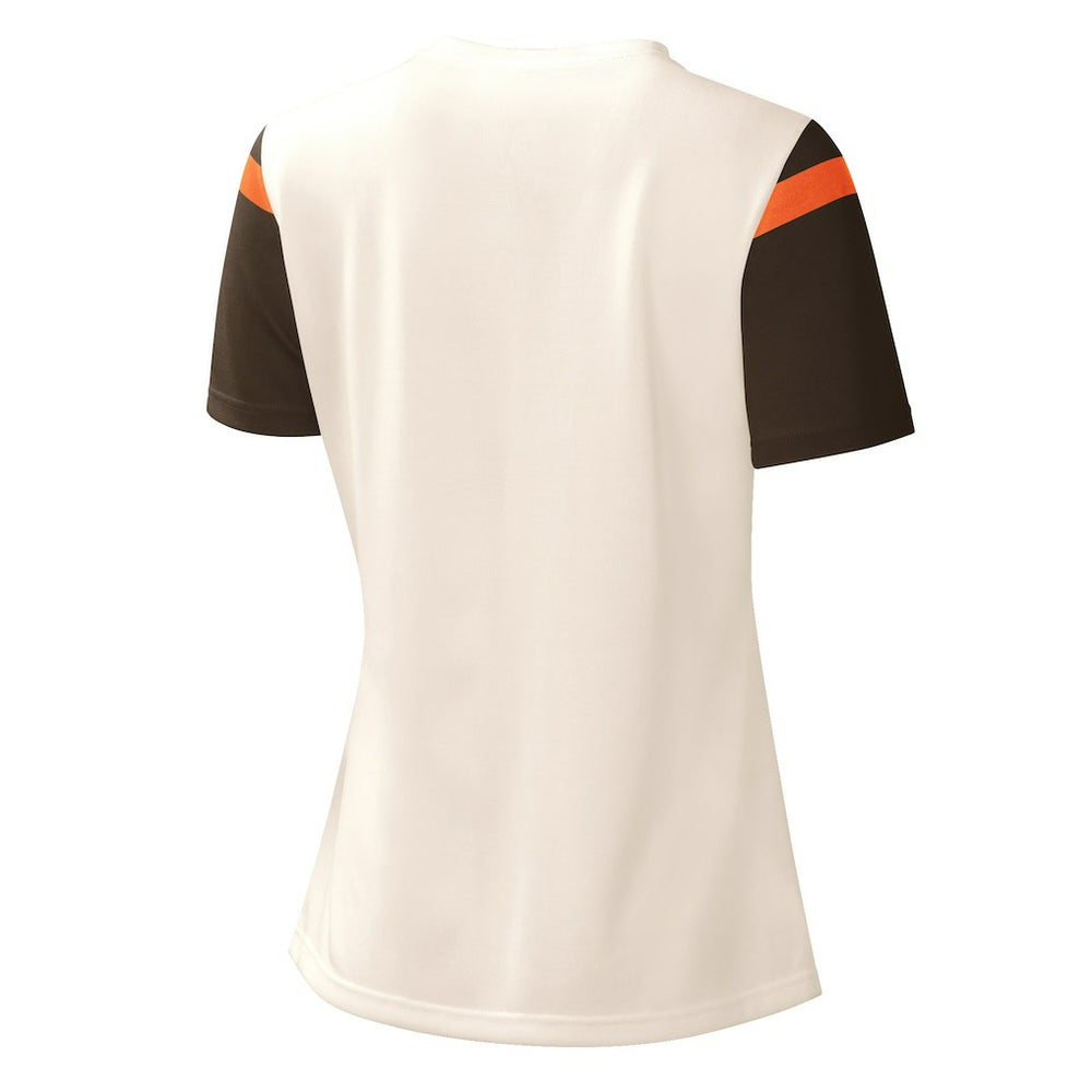 Cleveland Browns Starter Women's Kick Start V-Neck T-Shirt - Cream T-shirts
