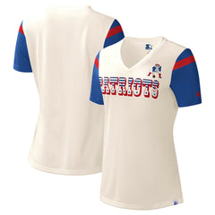 New England Patriots Starter Women's Kick Start V-Neck T-Shirt - Cream T-shirts