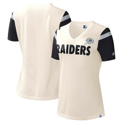 Las Vegas Raiders Starter Women's Kick Start V-Neck T-Shirt - White T-shirts