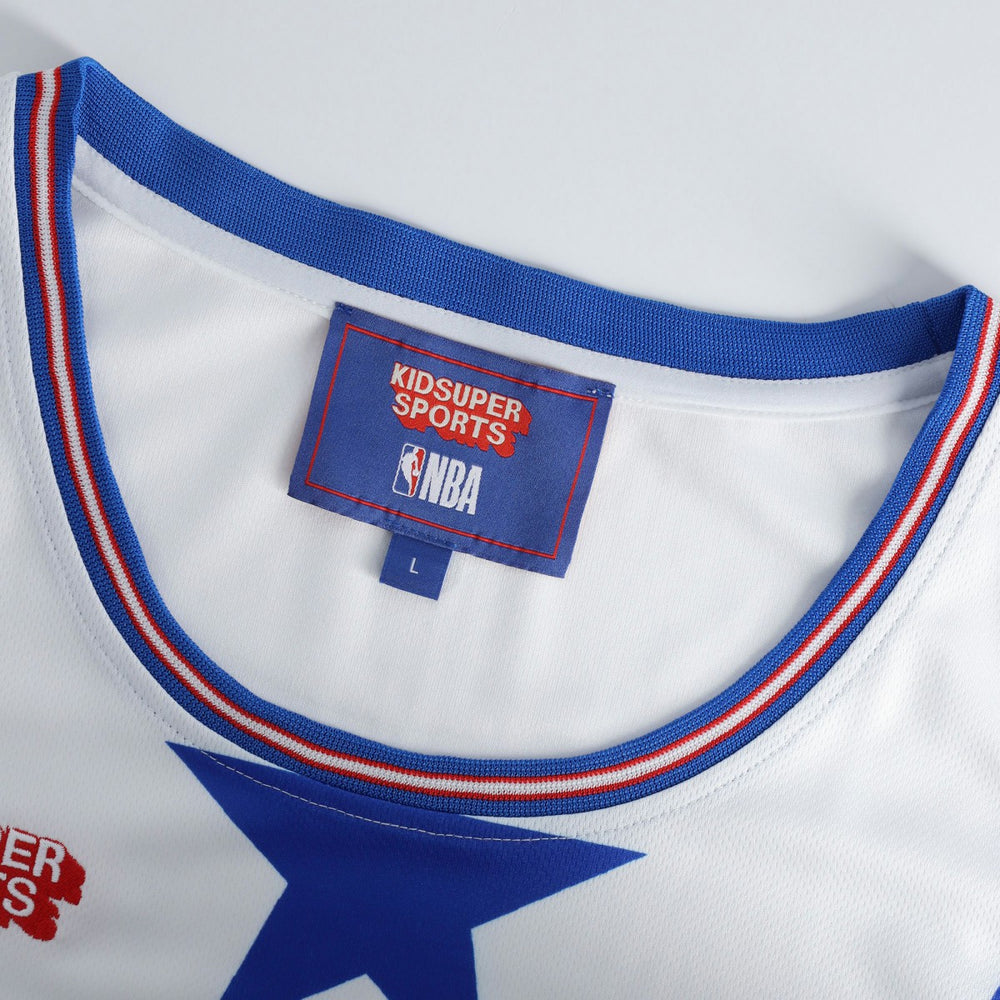 Philadelphia 76ers NBA & KidSuper Studios Unisex Hometown Jersey White - Fanatics