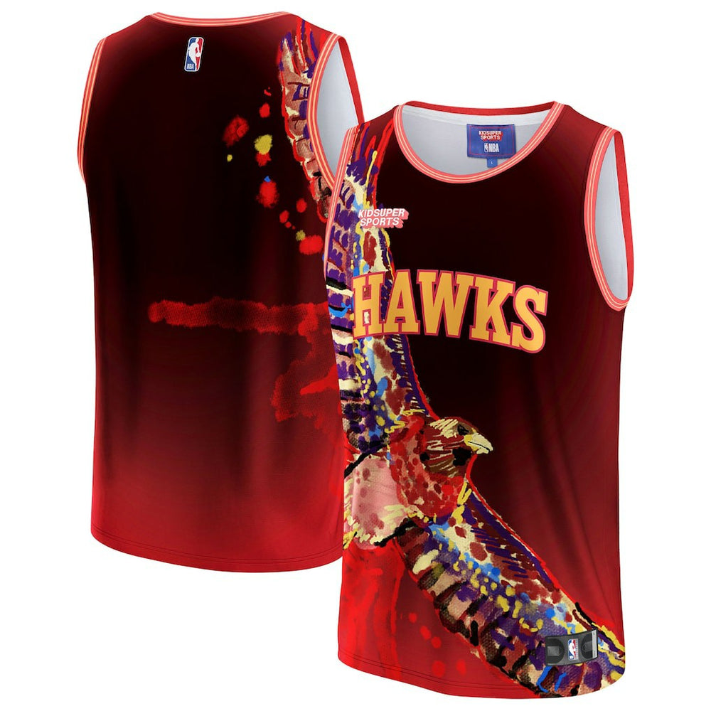 Atlanta Hawks NBA & KidSuper Studios Unisex Hometown Jersey Red - Fanatics