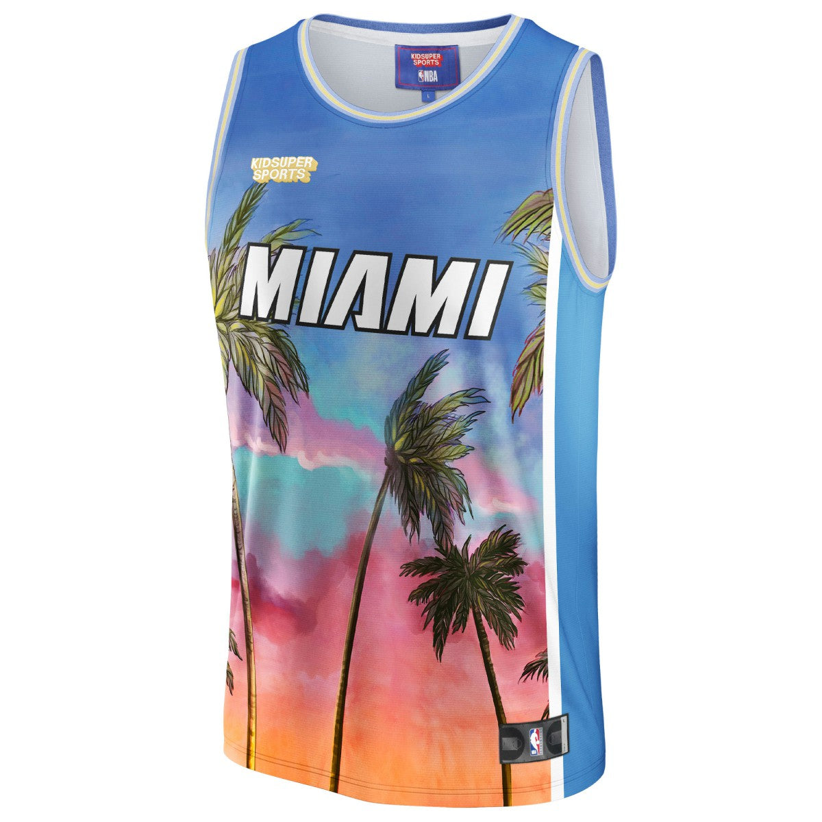 Miami Heat NBA & KidSuper Studios Unisex Hometown Jersey Blue - Fanatics outlet